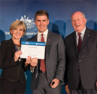 Economics/Laws student Samuel Bullen receives the Federal Government’s 2016 New Colombo Plan Scholarship