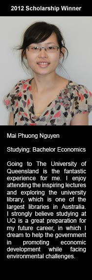 2012 centenary scholarship winner