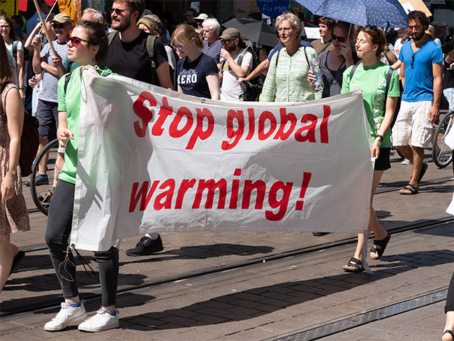 Global warming protest