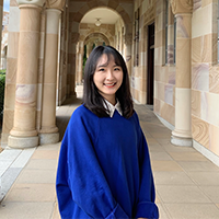 Yuqing Liu - HDR student on campus at St Lucia UQ 