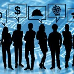 silhouette of group of people