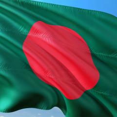 Bangladesh flag flying in the wind