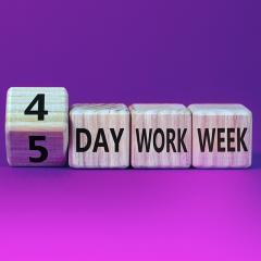 4 blocks saying 4 day work week 